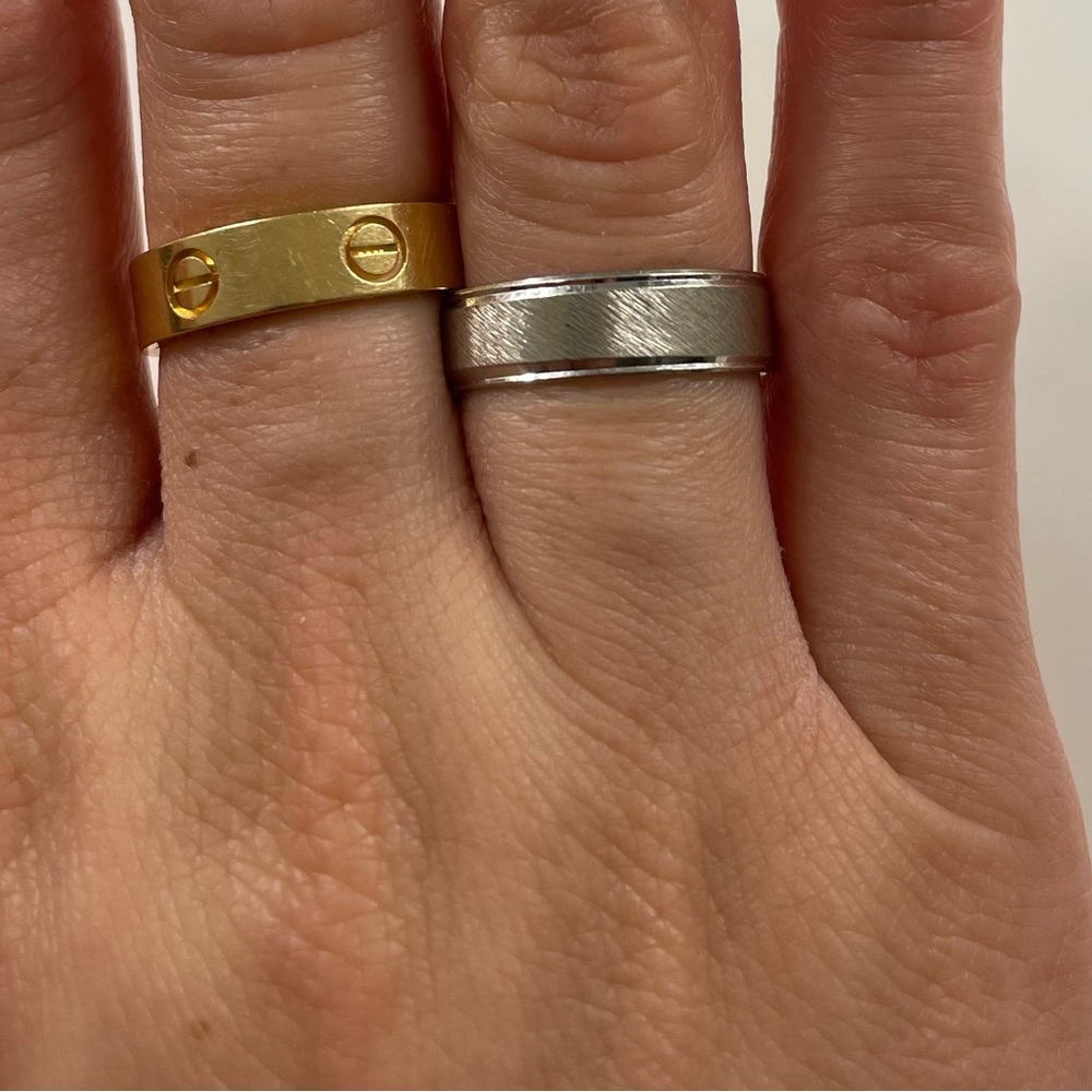 FREDERICK GOLDMAN 6mm 14k gold band size 7 - Picture 3 of 4